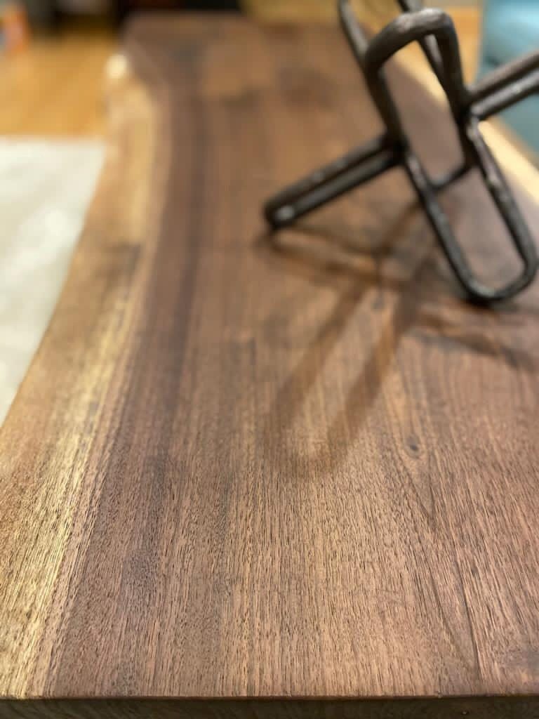 CUSTOM ORDER: Live Edge Black Walnut Coffee Table, Furniture, Vintage, Rustic, Mid Century Modern, Wood - 014